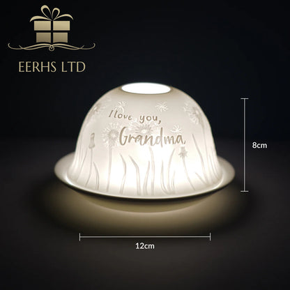 Cello Tealight Dome - I Love you Grandma